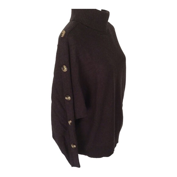 Nordstrom Beach Lunch Lounge Sweater Women’s Large Purple Button Sleeve Pullover - Picture 6 of 11